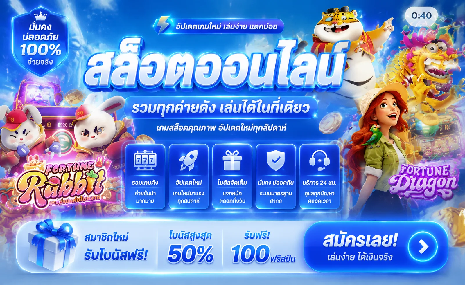 หน้ารวมสล็อตออนไลน์ LAOSTARS แสดงค่ายเกม PG Pragmatic Joker